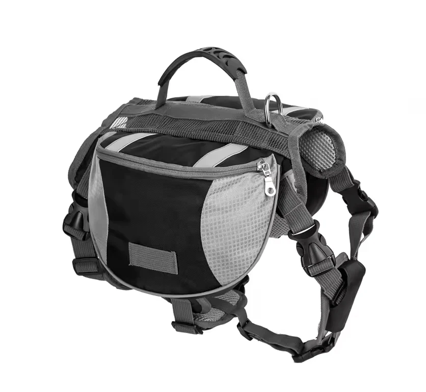 New Large Reflective Oxford Cloth Pet Saddle Bag – Durable Dog Backpack with Safety Strips JGP004A - Image 2