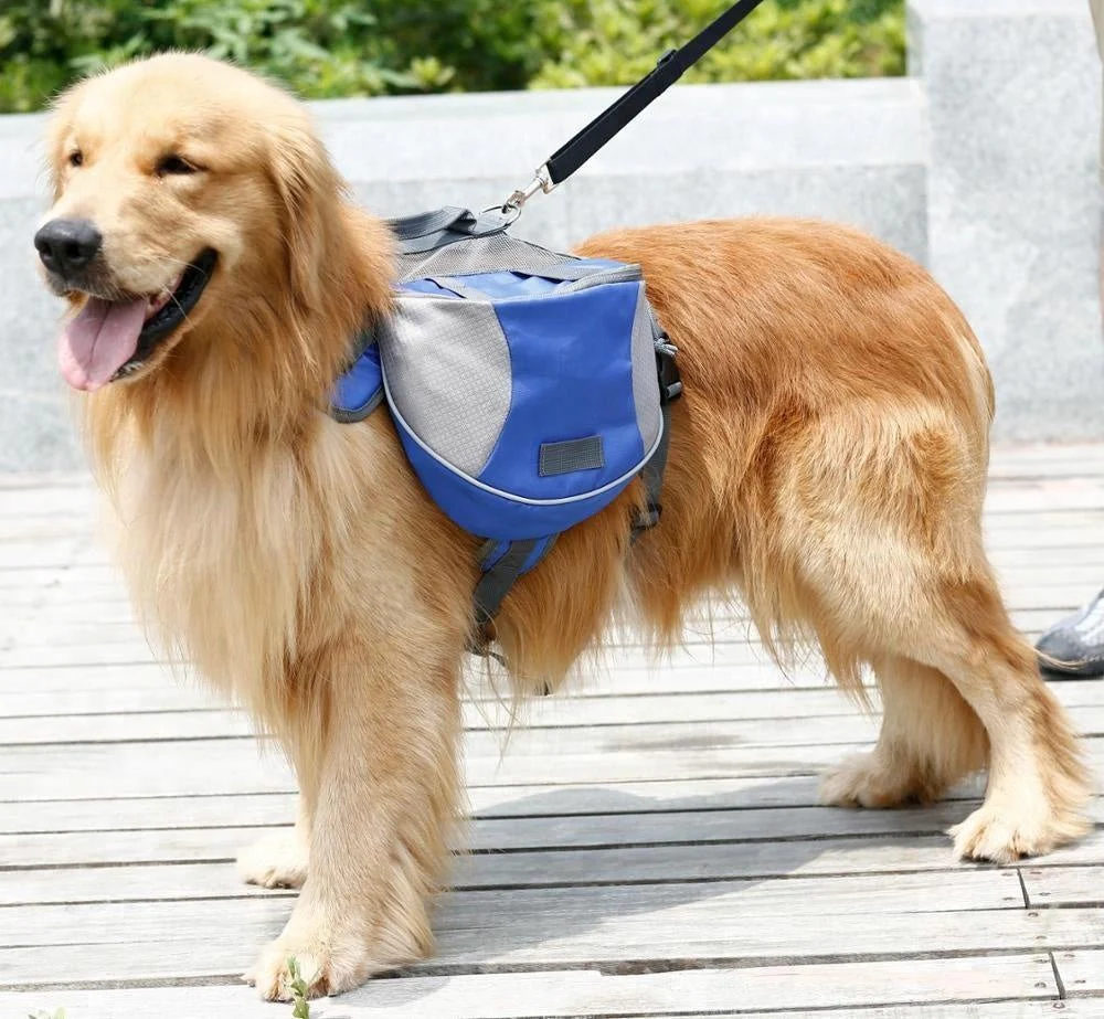 New Large Reflective Oxford Cloth Pet Saddle Bag – Durable Dog Backpack with Safety Strips JGP004A - Image 3
