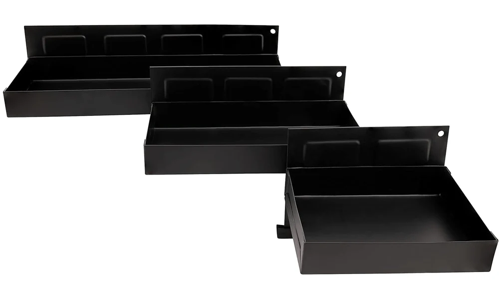 3-Piece Magnetic Tool Box Tray Set Heavy Duty Parts Organizer Small Medium Large TP11755