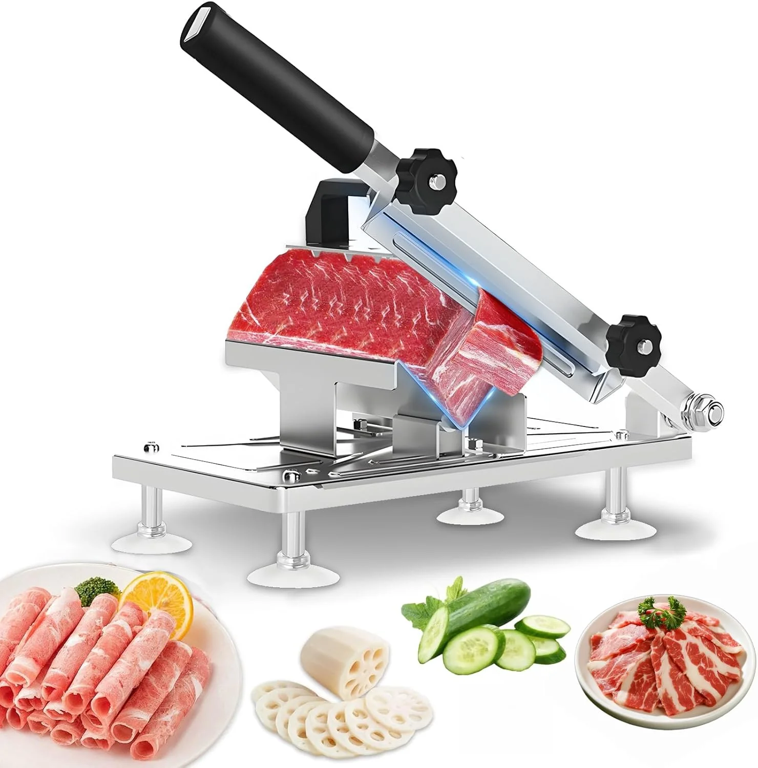 New Manual Meat Slicer & Cutter – Effortless Precision Slicing for Deli, Frozen Meat, and Veggies S1311 MM041