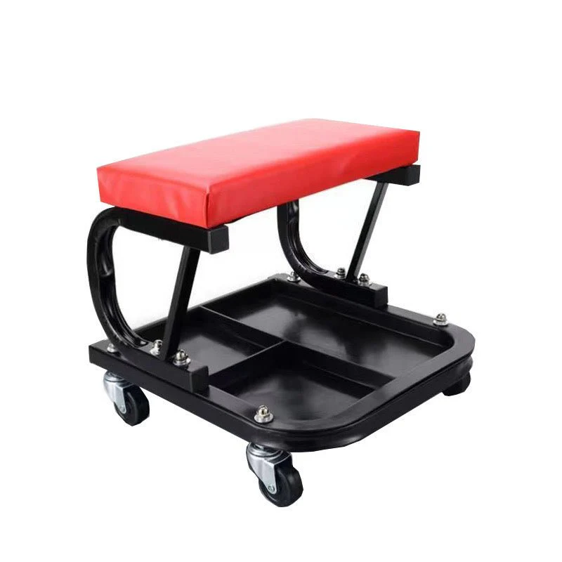 New Mechanic's Padded Creeper Work Stool – Rolling Garage Seat with Tool Tray & Adjustable Height S1245 - Image 3