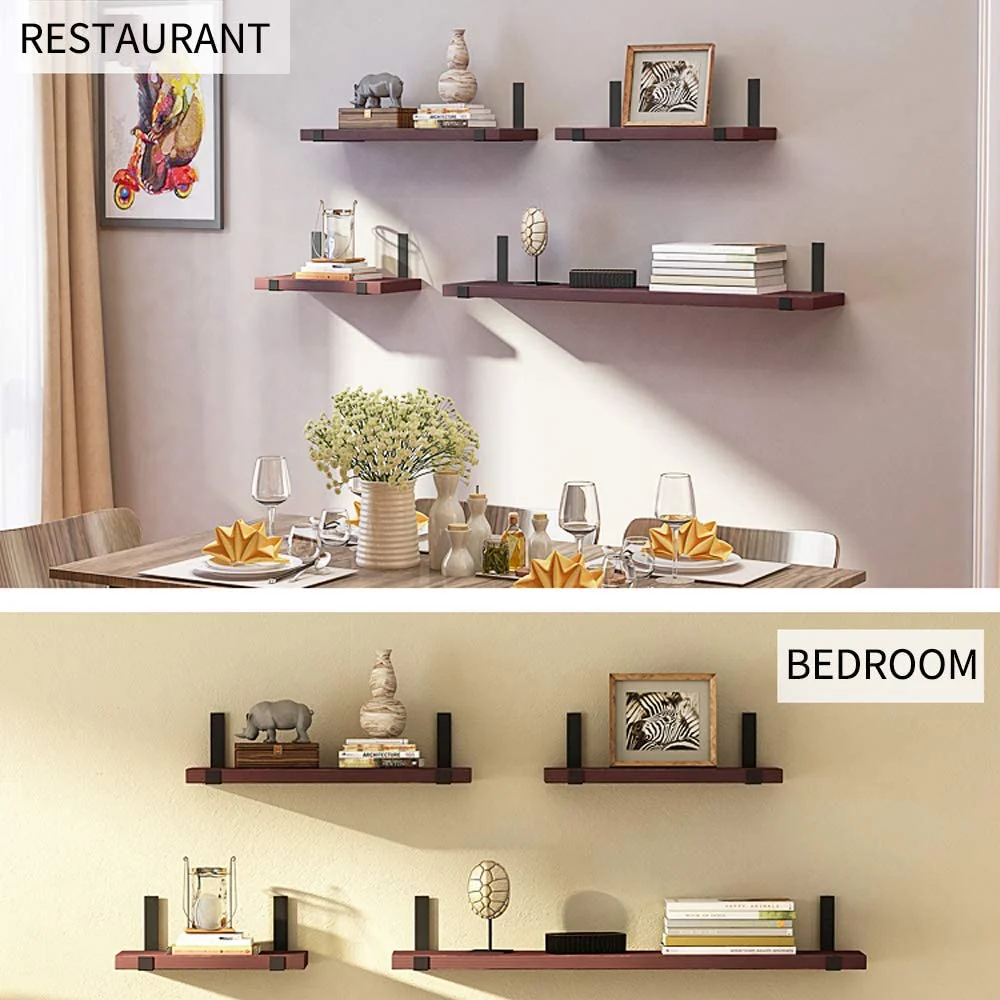 Metal 4-Piece Heavy Duty Shelf Bracket Set – Strong Wall Support 6210810 - Image 4