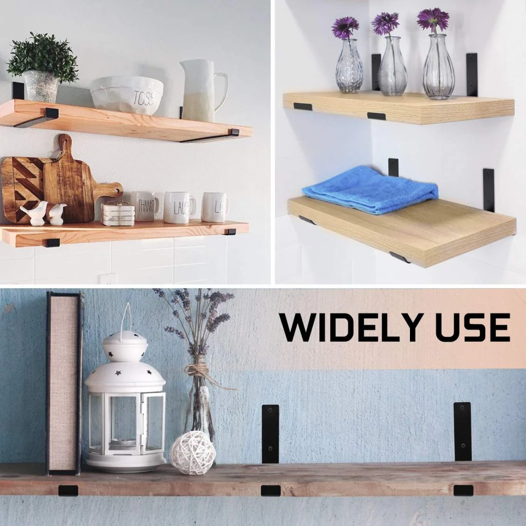Metal 4-Piece Heavy Duty Shelf Bracket Set – Strong Wall Support 6210810 - Image 5