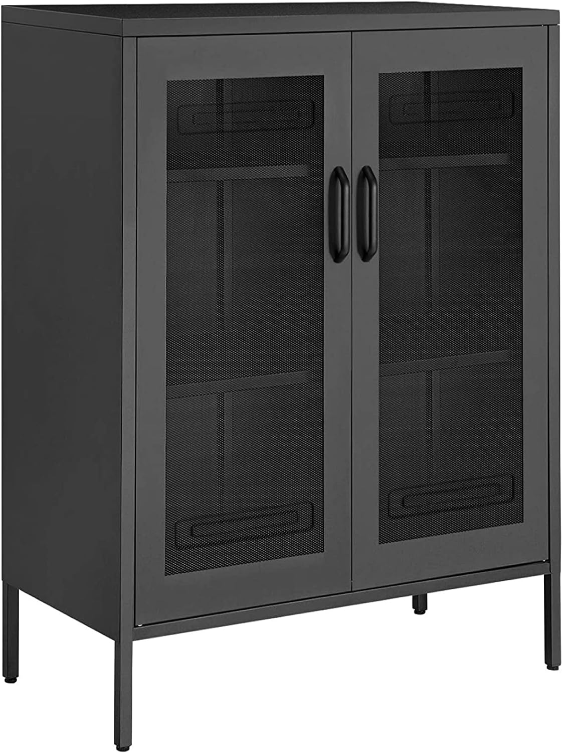 NEW Metal Storage Cabinet with 3-Tier Mesh Doors OMC002B01 - Image 3