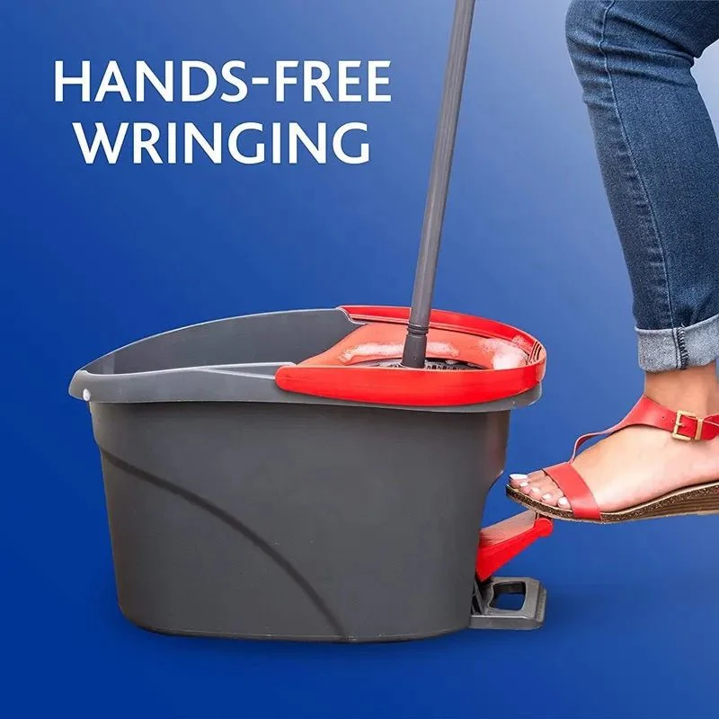 Microfiber Spin Floor Mop & Bucket System with Wringer – Deep Clean for Hardwood, Tile & Laminate S3146 - Image 5