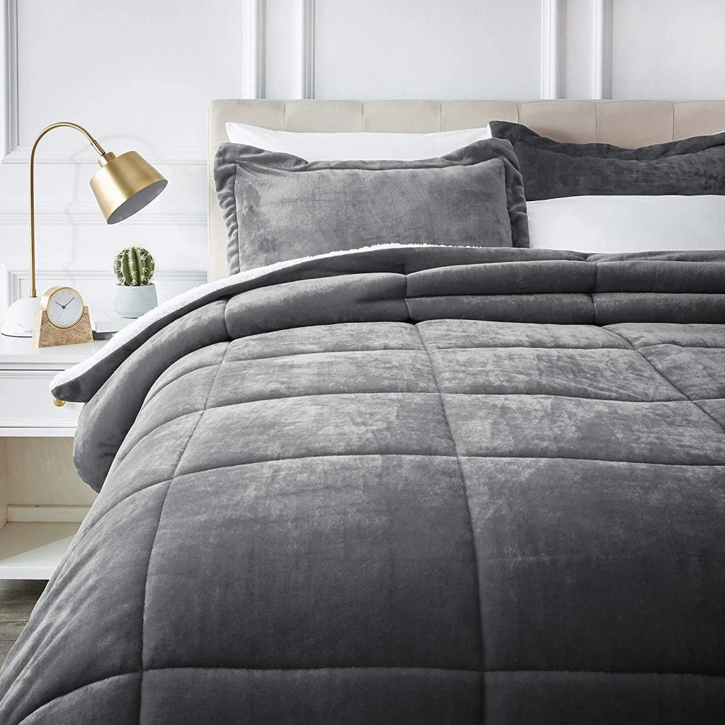 New Micromink Sherpa 3-Piece Comforter Set – Ultra Soft Reversible Bedding Set with Plush Warmth MM920BQ - Image 2