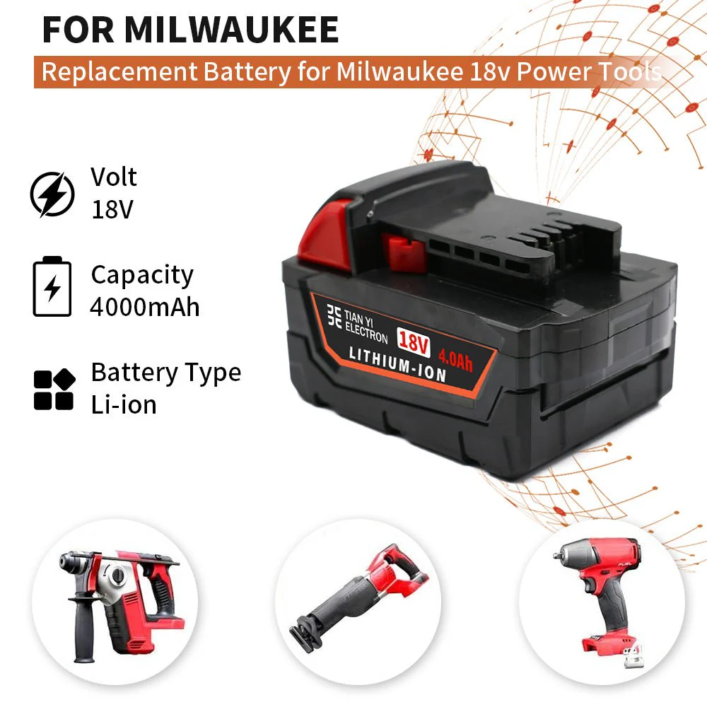 New Milwaukee M18 Battery Replacement – High Capacity Power Tool Battery - Image 10