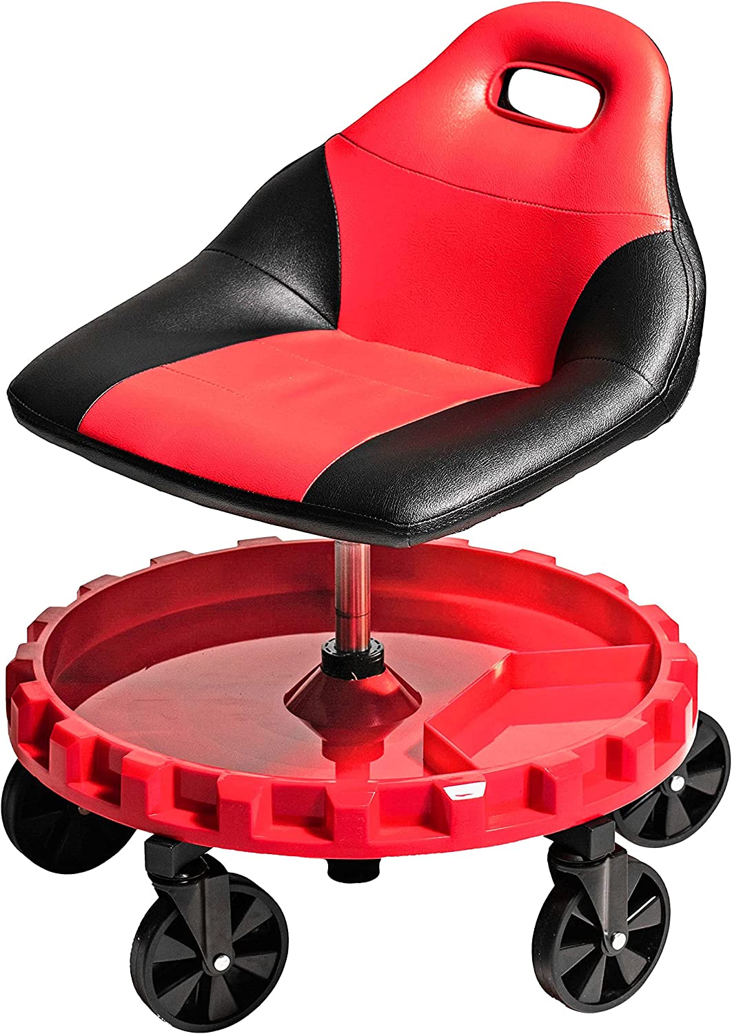 New Mobile Rolling Gear Seat & Equipment Tray – Heavy-Duty Mechanic Stool with Tool Storage 710736 - Image 3