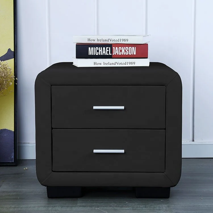 New Modern 2 Drawer Bedside Table – Stylish Nightstand with Storage for Bedroom WS916