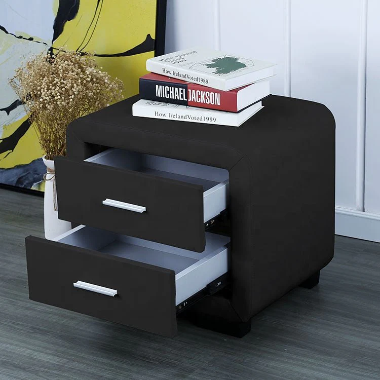 New Modern 2 Drawer Bedside Table – Stylish Nightstand with Storage for Bedroom WS916 - Image 3