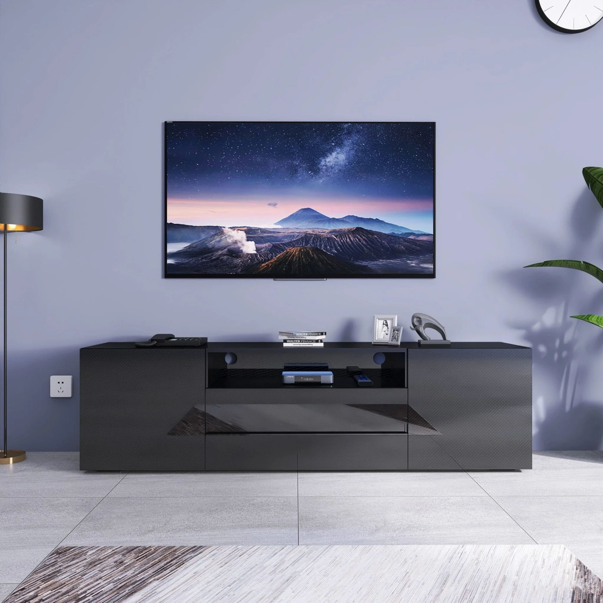 New Modern High Gloss LED TV Stand Cabinet – Sleek & Stylish Entertainment Unit - Image 2