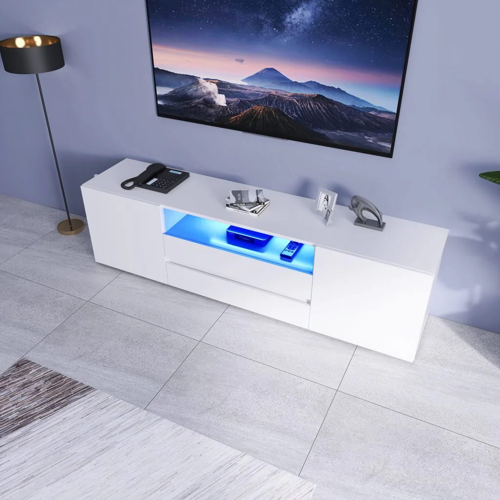 New Modern High Gloss LED TV Stand Cabinet – Sleek & Stylish Entertainment Unit - Image 5