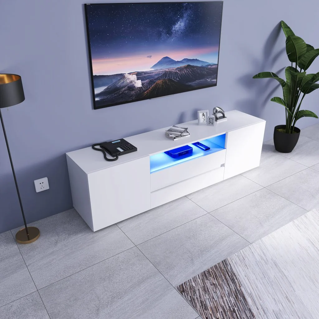 New Modern High Gloss LED TV Stand Cabinet – Sleek & Stylish Entertainment Unit - Image 6