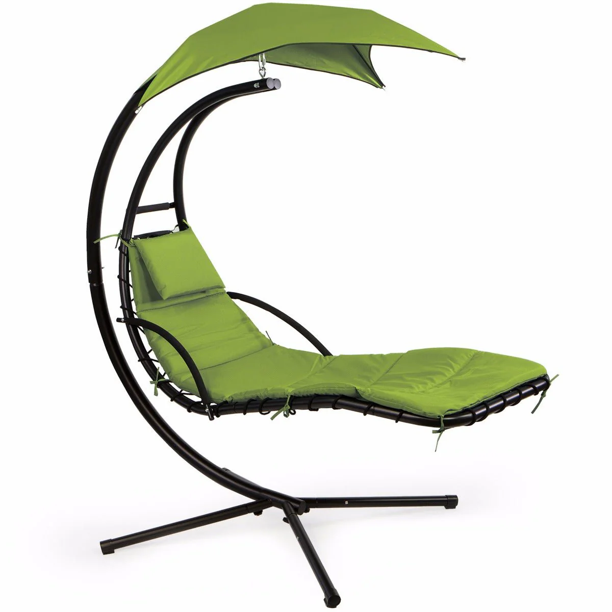New Outdoor Hanging Helicopter Lounge Chair with Sun Canopy – Multiple Colors Available - Image 3