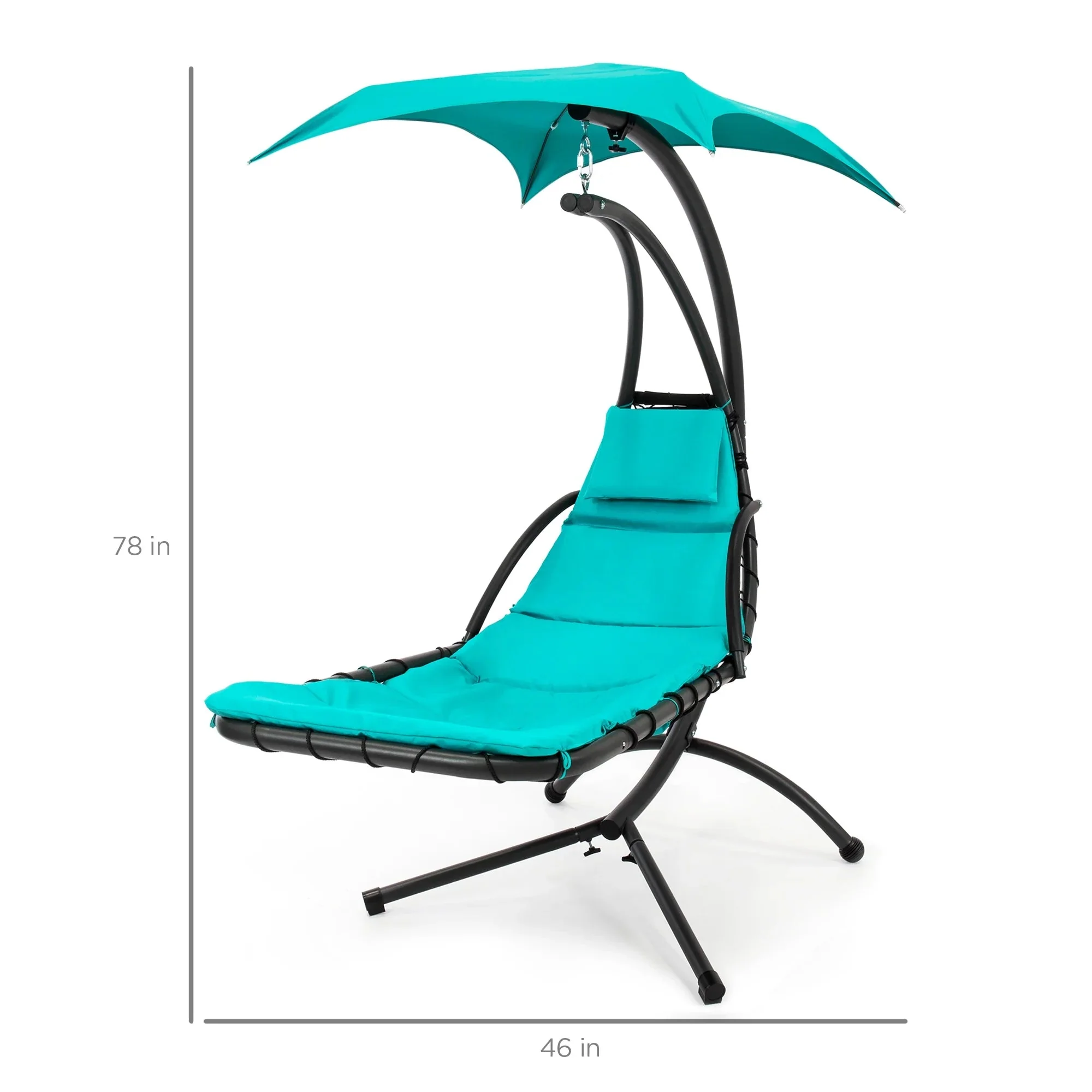 New Outdoor Hanging Helicopter Lounge Chair with Sun Canopy – Multiple Colors Available - Image 5