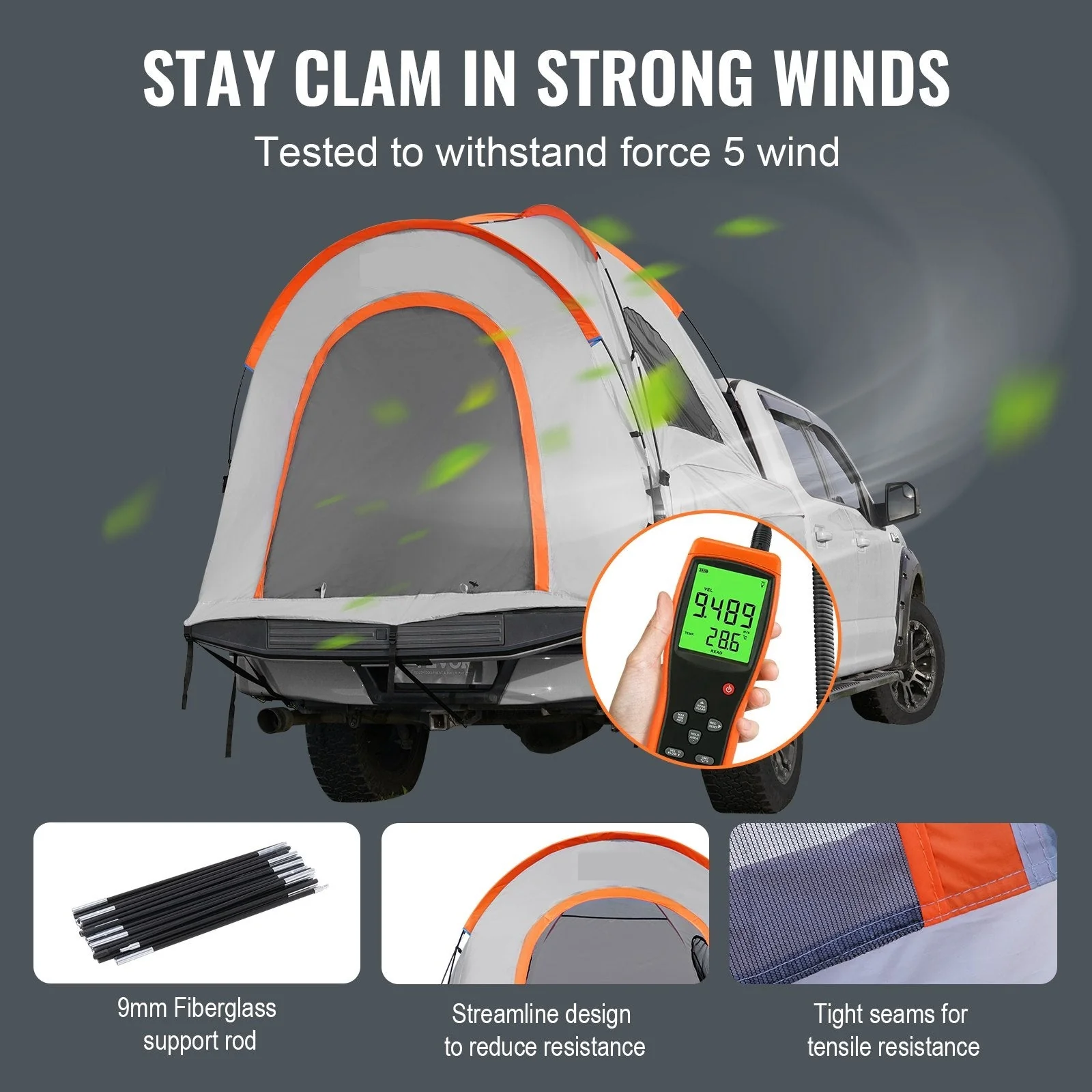 New Pickup Truck Tent with Rain Layer & Carry Bag – Available in 65"x65"x67" and 79"x65"x67" - Image 14