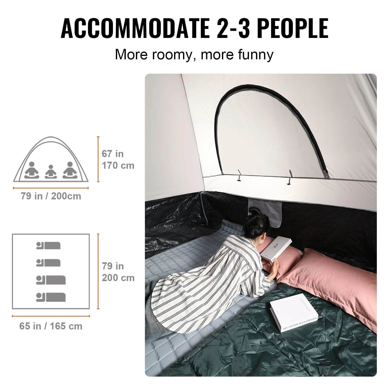 New Pickup Truck Tent with Rain Layer & Carry Bag – Available in 65"x65"x67" and 79"x65"x67" - Image 3