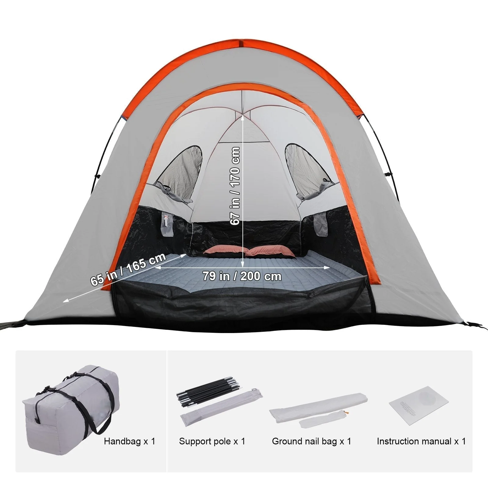 New Pickup Truck Tent with Rain Layer & Carry Bag – Available in 65"x65"x67" and 79"x65"x67" - Image 5