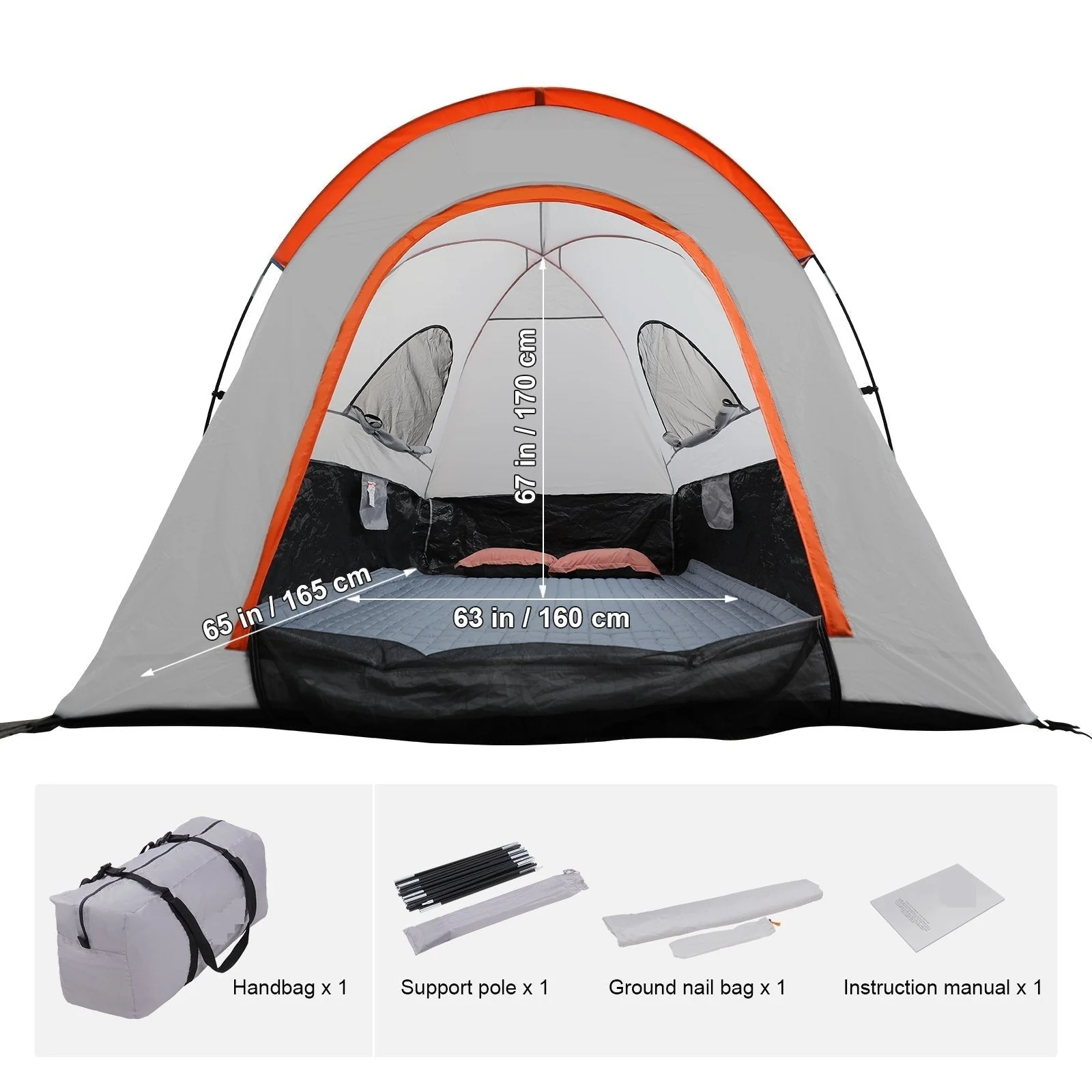 New Pickup Truck Tent with Rain Layer & Carry Bag – Available in 65"x65"x67" and 79"x65"x67" - Image 9