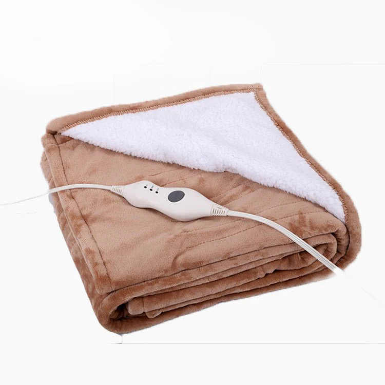New Plush Royal Mink Reversible Electric Heating Throw — Soft Heated Blanket with Adjustable Heat Settings