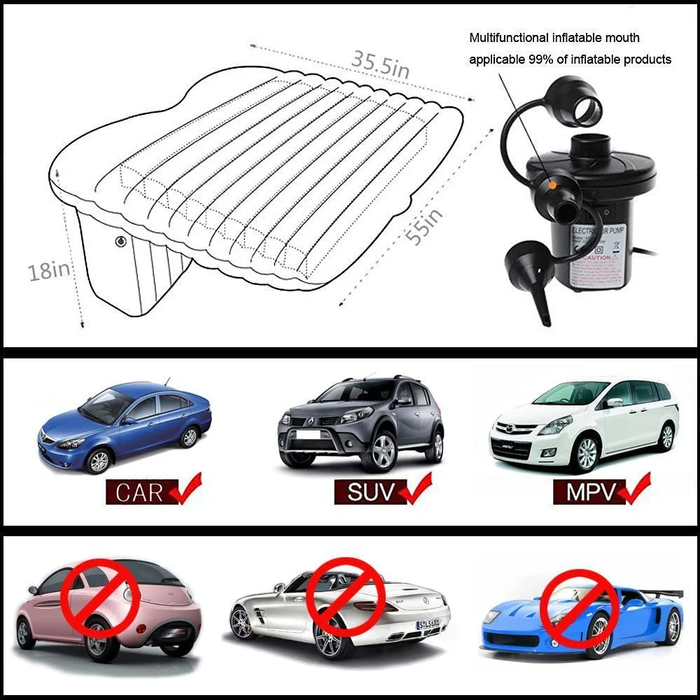 New Portable Back Seat Air Mattress – Car Camping Travel Bed SPTY023 - Image 5
