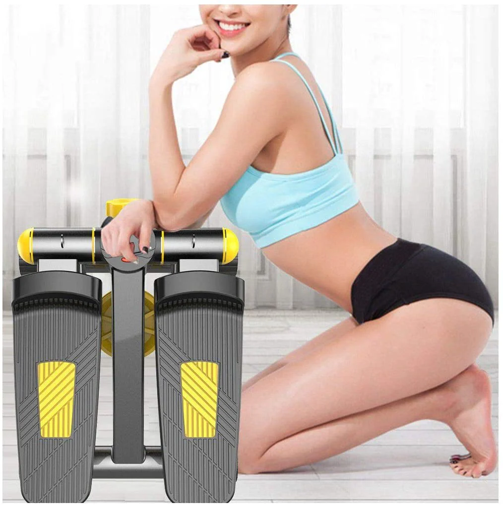 New Portable Fitness Stepper with Resistance Bands – Compact Home Exercise Stepper for Full-Body Workout S3054