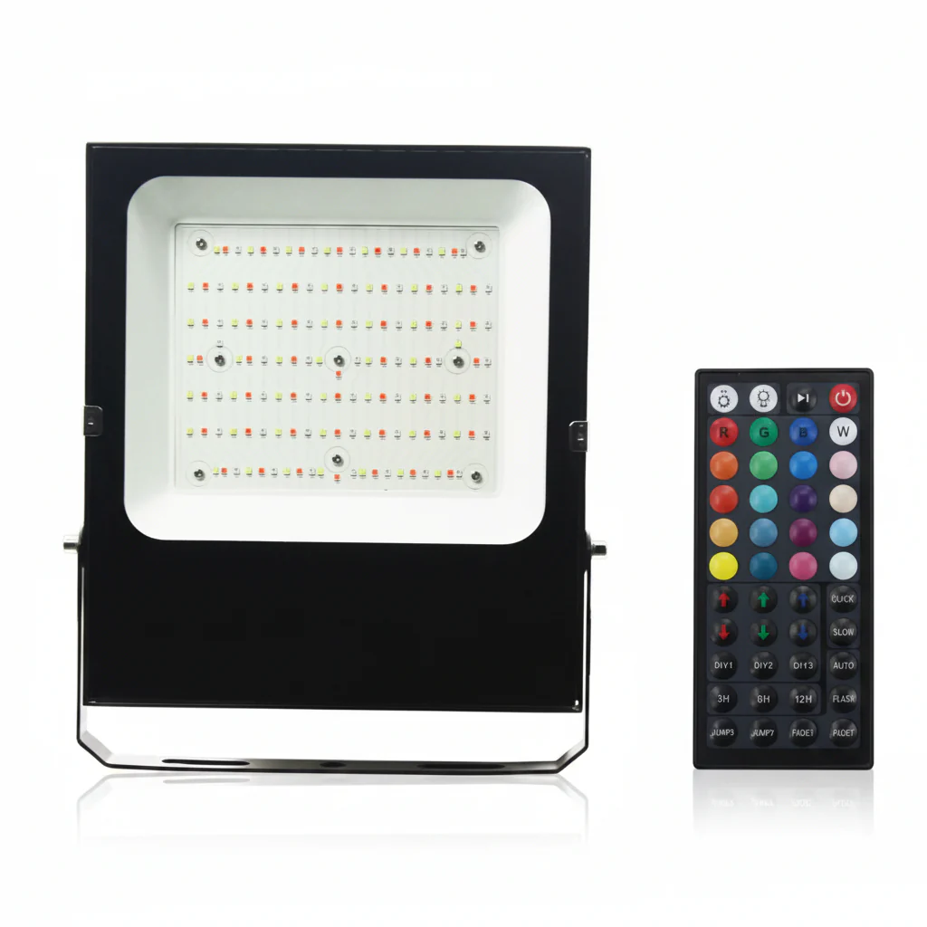 NEW RGB Remote Controlled LED Flood Light — 60W & 100W, 44-Key Remote, IP66 Waterproof - Image 2