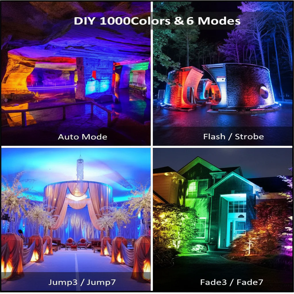 NEW RGB Remote Controlled LED Flood Light — 60W & 100W, 44-Key Remote, IP66 Waterproof - Image 3
