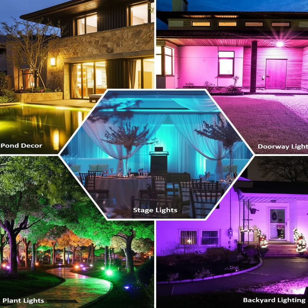 NEW RGB Remote Controlled LED Flood Light — 60W & 100W, 44-Key Remote, IP66 Waterproof - Image 5