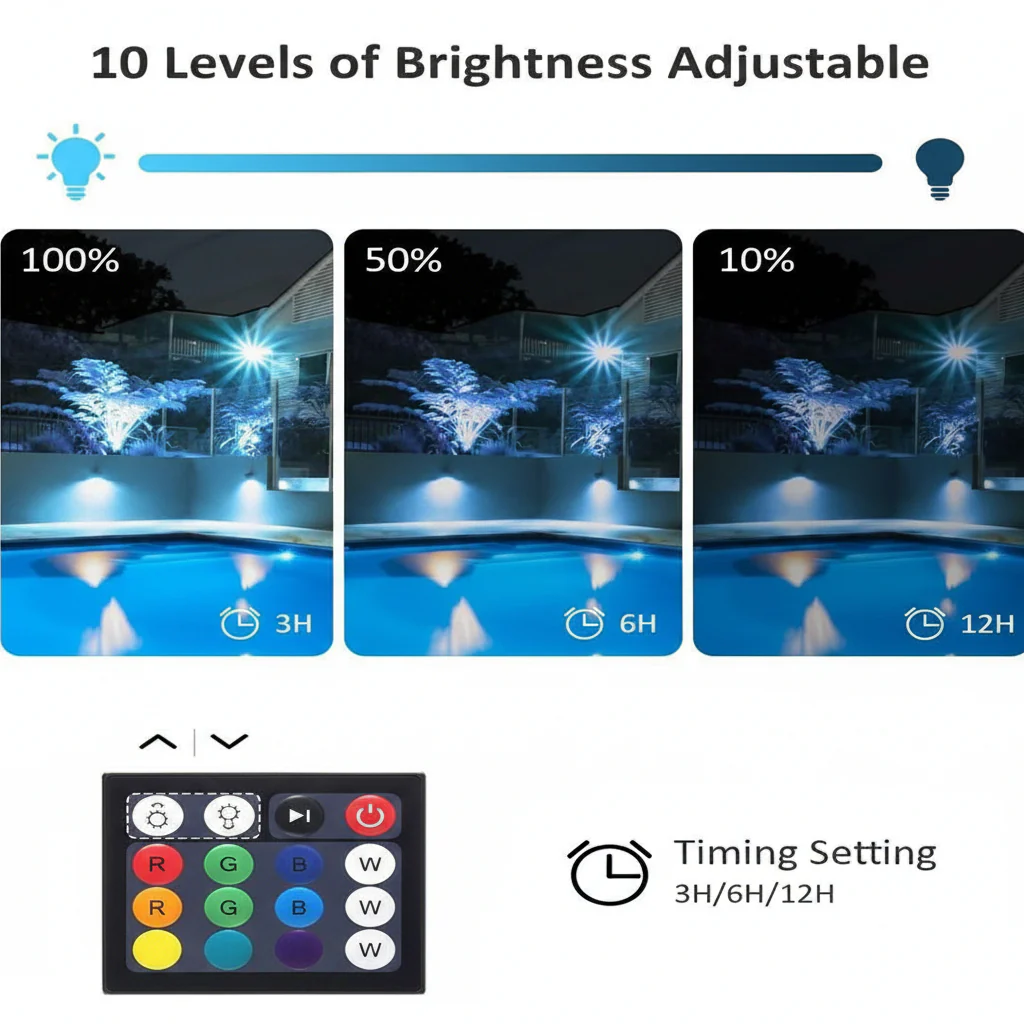 NEW RGB Remote Controlled LED Flood Light — 60W & 100W, 44-Key Remote, IP66 Waterproof - Image 6