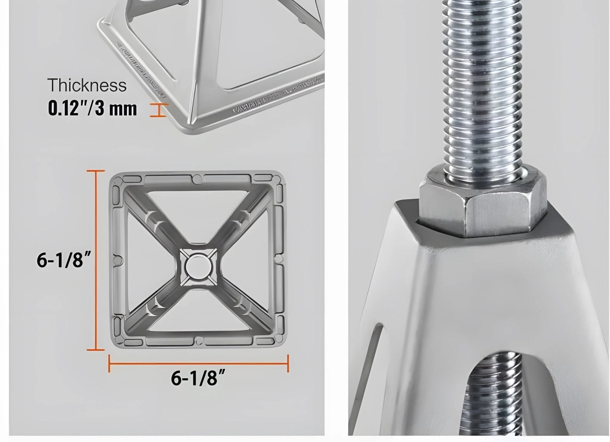 New RV Trailer Camper Aluminum 6,000 lbs 17” Extends Stabilizer Stacker Jack Stand – 4PK TC600017A - Image 4