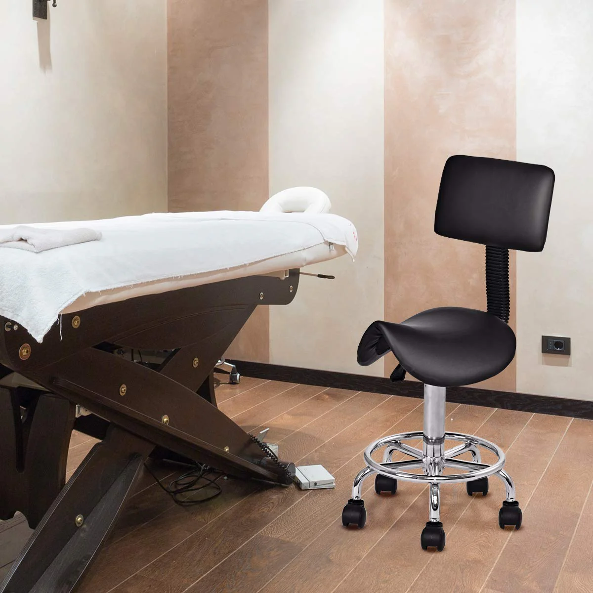 NEW Salon Saddle Adjustable Height Backrest Chair GR003 - Image 3