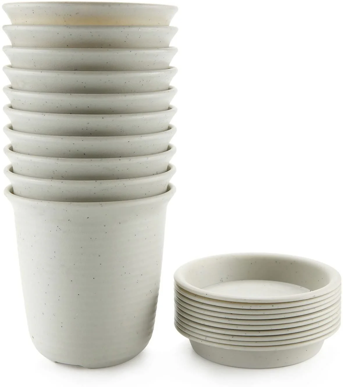 New Set of 10 Plastic Nursery Flower Pots – Durable Plant Containers for Seedlings, Cuttings & Gardening GP10163