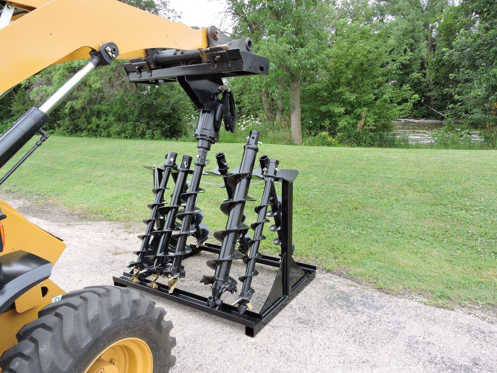 New Skid Steer & Tractor Attachment Storage Rack – 4 Bucket, 8 Bucket & Skid Steer Auger Rack Add-On - Image 2