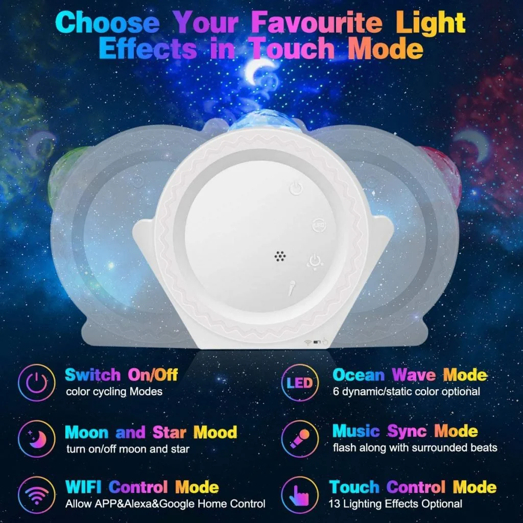New Smart Star Projector Night Light – App & Alexa Controlled Galaxy Light for Bedroom & Kids S3059 - Image 3