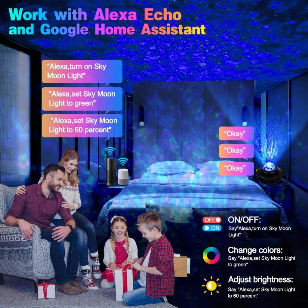 New Smart Star Projector Night Light – App & Alexa Controlled Galaxy Light for Bedroom & Kids S3059 - Image 5