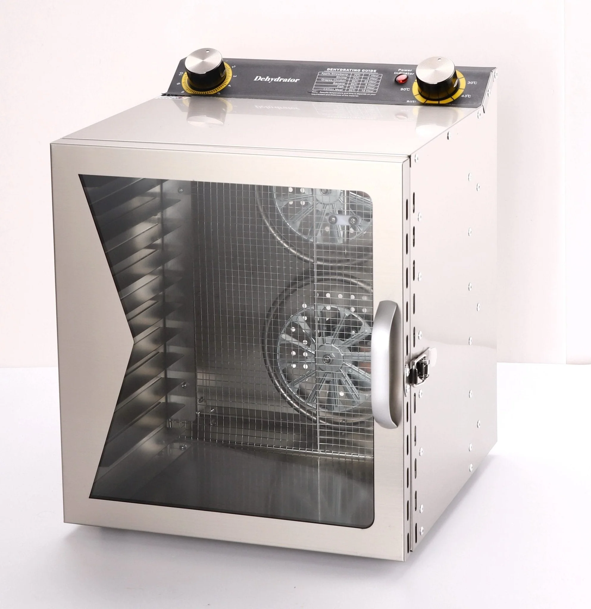 12-Tray Stainless Steel Food Dehydrator Machine 12-Layer Commercial Fruit & Jerky Dryer S1242 - Image 3