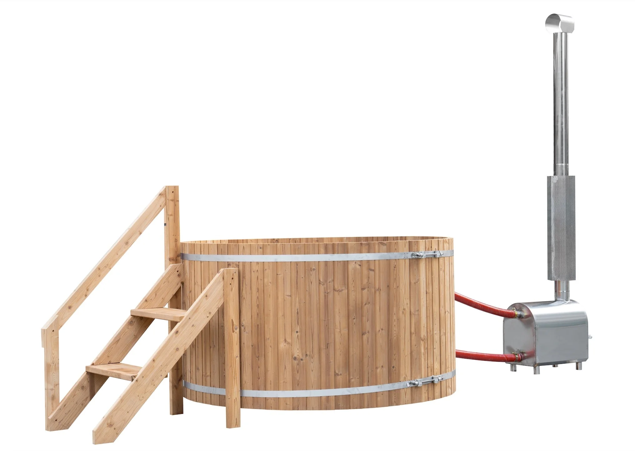 New Thermo Pine Outdoor Hot Tub with External Wood-Fired Heater | Eco-Friendly Luxury Spa SOT1810 - Image 6