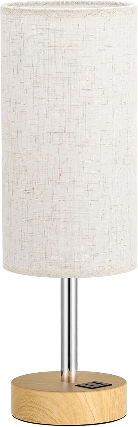 NEW Touch Control Bedside Table Lamp with USB Charging Port Dimmable Night Light White T2674