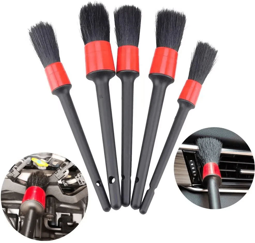 New Ultra Flexible Car Detailing Brush Set 5 PCS Car Care Cleaning Tools 5PCDB
