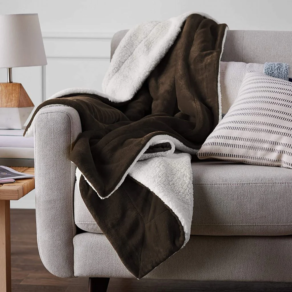 New Ultra Soft Micro Mink Sherpa Throw Blanket – Reversible, Warm & Cozy Fleece Throw for Couch or Bed 920CW - Image 6
