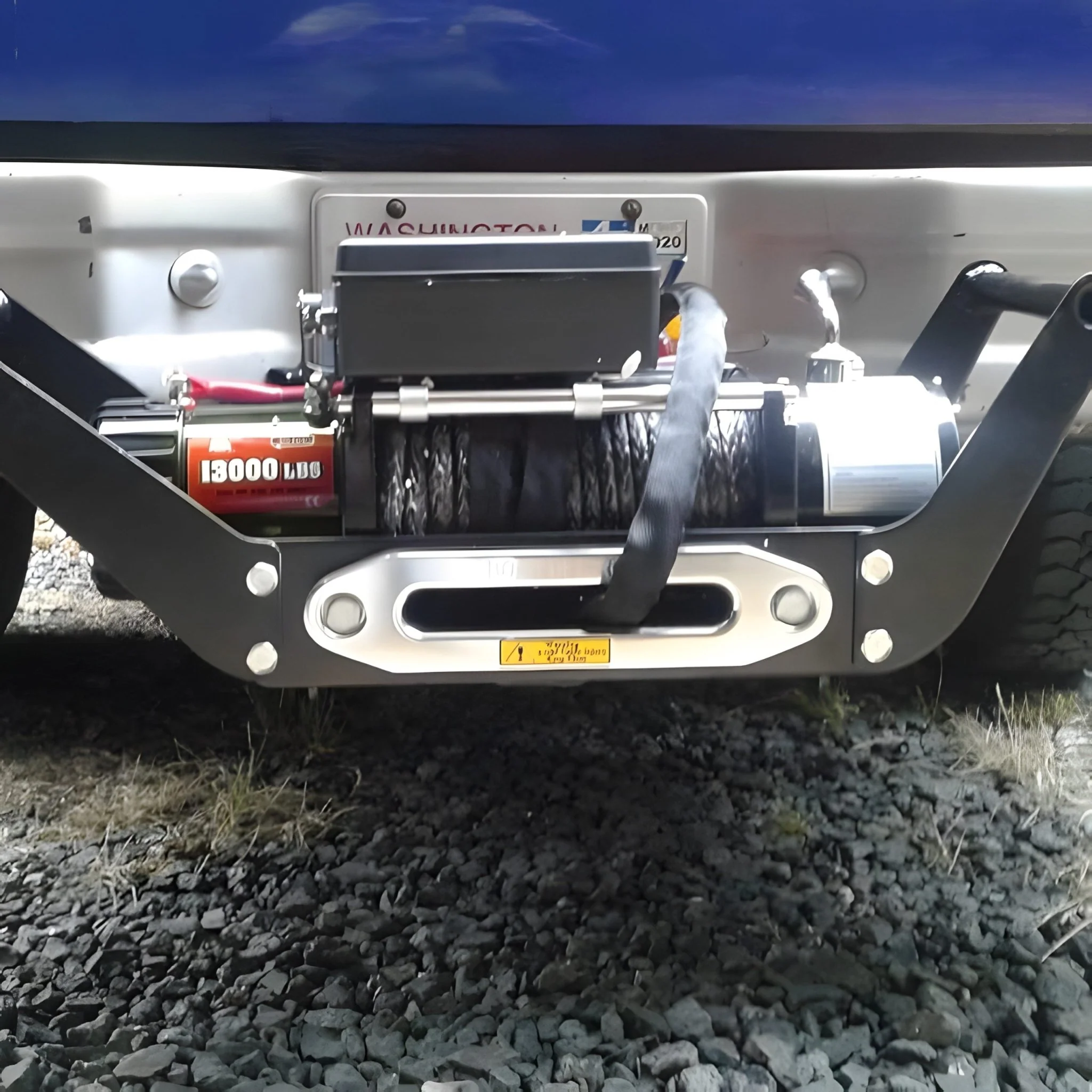 New Universal Folding Winch Mount Cradle – 2" Receiver, 8000-13000lb Capacity – Heavy-Duty Steel Frame S1014 - Image 2