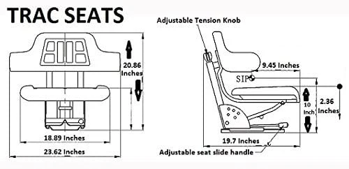 New Waffle Style Tractor Seat with Suspension – Universal Replacement for Lawn Mowers & Tractors 123YY8 - Image 6