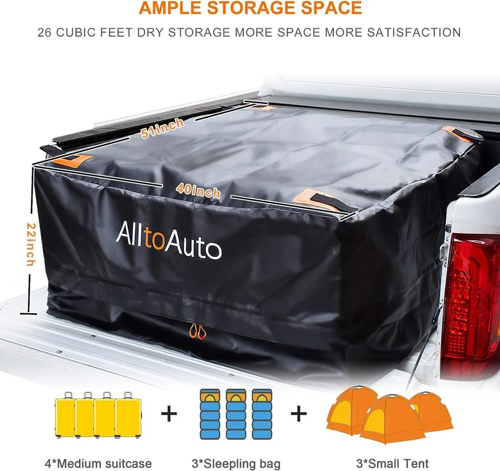 New Waterproof Truck Bed Cargo Bag & Cargo Net – Heavy-Duty Waterproof Storage for Pickup Trucks S1233 - Image 2
