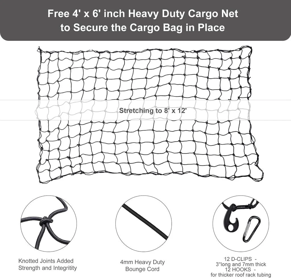 New Waterproof Truck Bed Cargo Bag & Cargo Net – Heavy-Duty Waterproof Storage for Pickup Trucks S1233 - Image 3