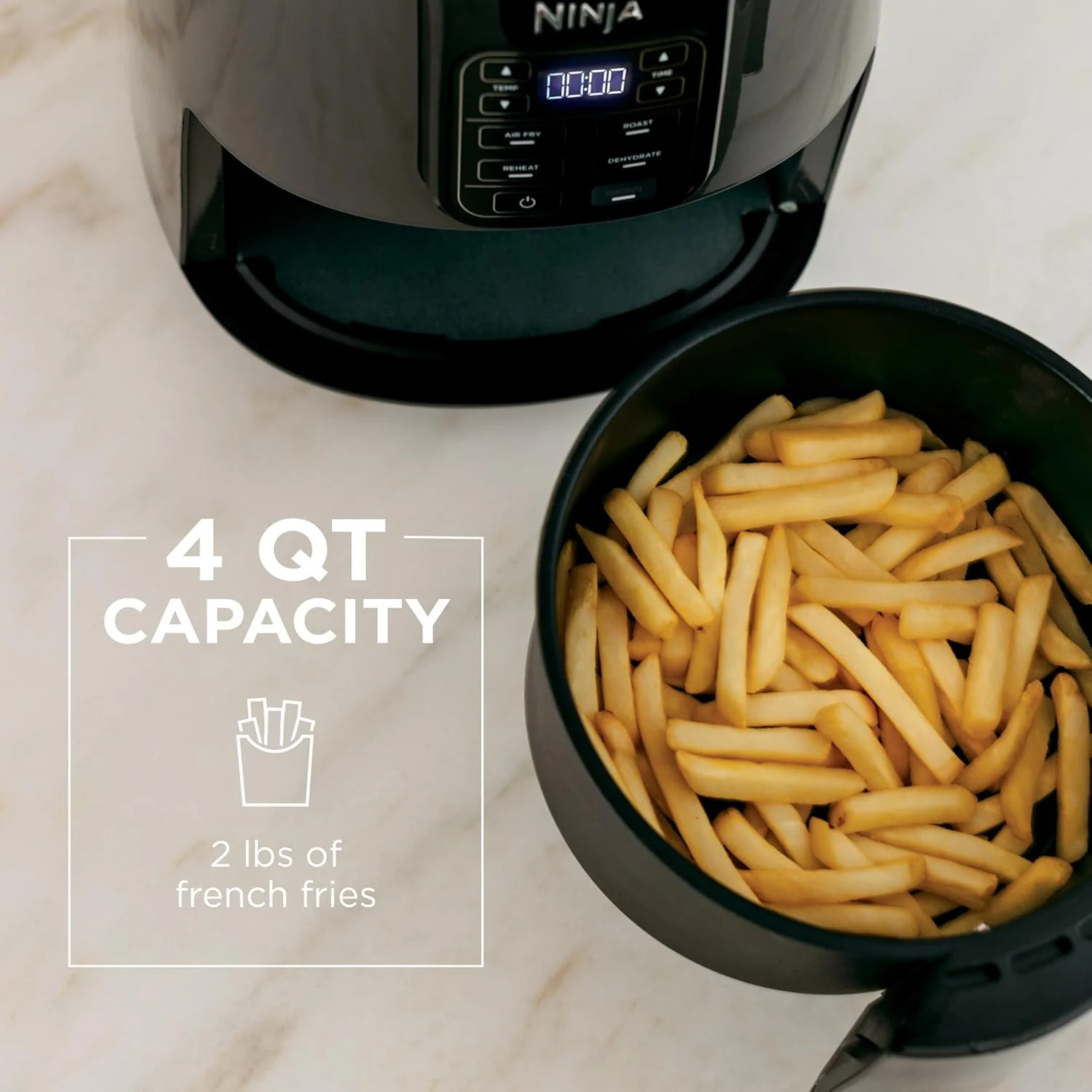 Ninja AF101 Air Fryer 4 Qt Programmable Electric Air Fryer – Black &amp; Grey 622357000000 - Image 2
