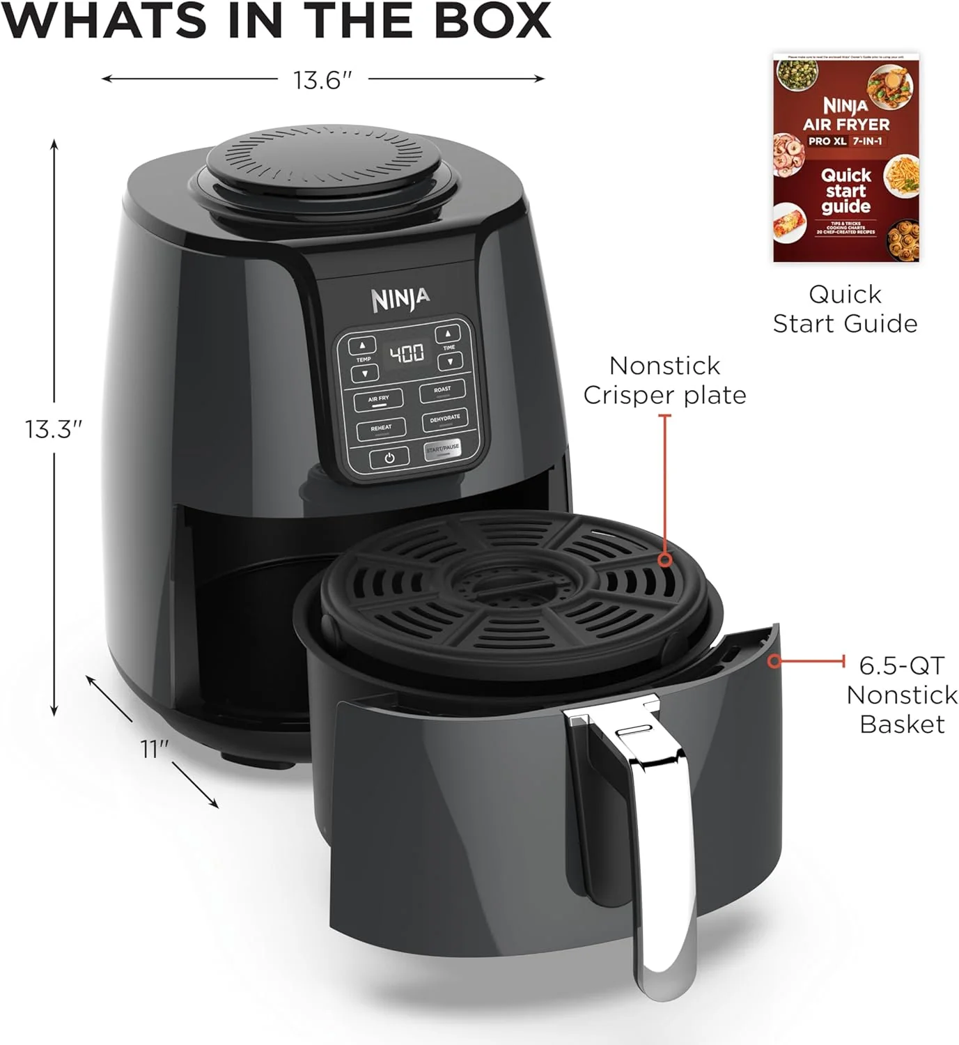 Ninja AF101 Air Fryer 4 Qt Programmable Electric Air Fryer – Black &amp; Grey 622357000000 - Image 6