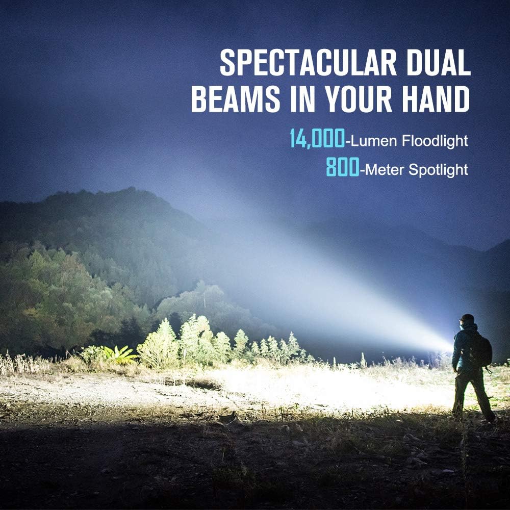 OLIGHT Marauder 2 Ultra Bright Rechargeable 14,000-Lumen Flashlight – 800m Spotlight & 12-LED Floodlight Combo - Image 6