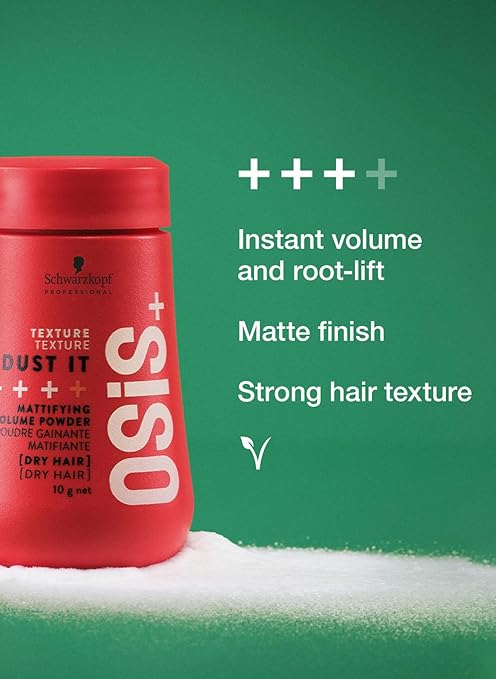 OSiS+ Dust It Mattifying Volume Powder – Lightweight Hair Texturizing Powder, 10 g - Image 2