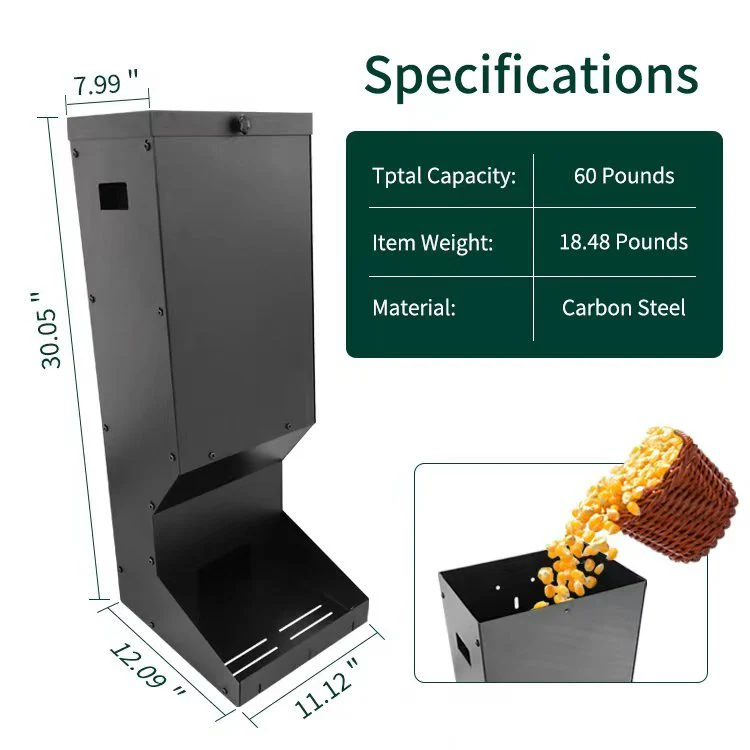 Outdoor Deer Feeder – Powder-Coated Carbon Steel Wildlife & Hunting Bait Feeder 30″ Tall PMDB002 - Image 4